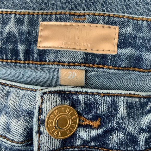 KUT FROM THE KLOTH Jeans Jean Wide Leg High Rise Classic Blue Size 2P - Picture 7 of 12